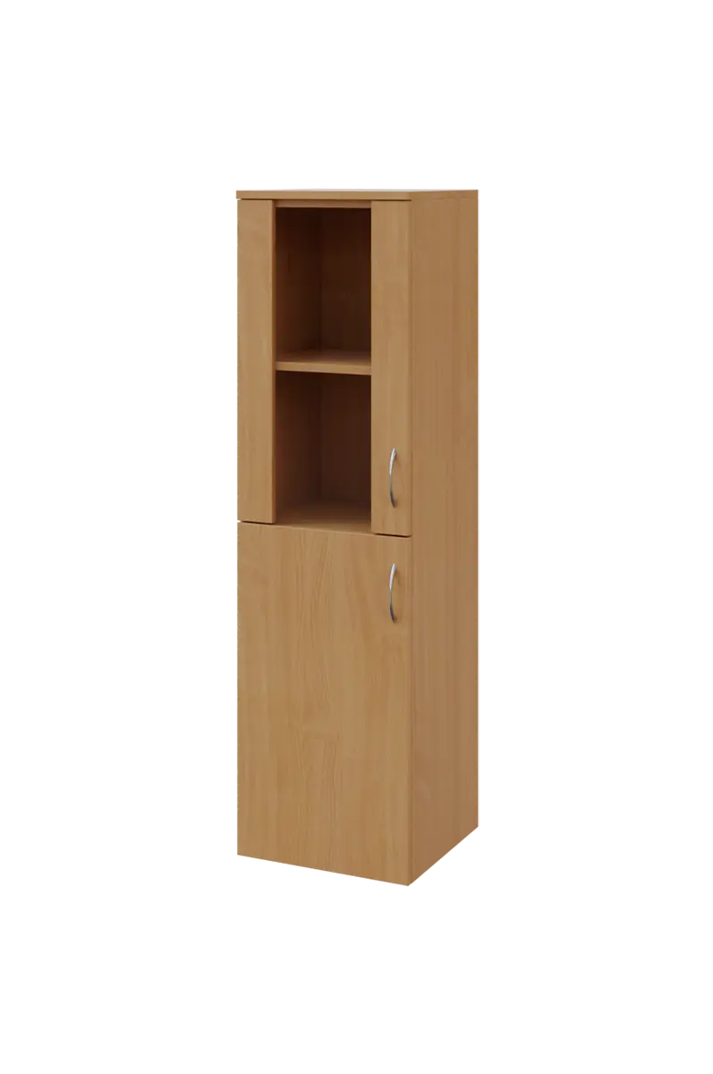 N 4 - 4DS kancelářská skříň, 1-dveřová/prosklená, levá, 1450x400x400, buk Royal